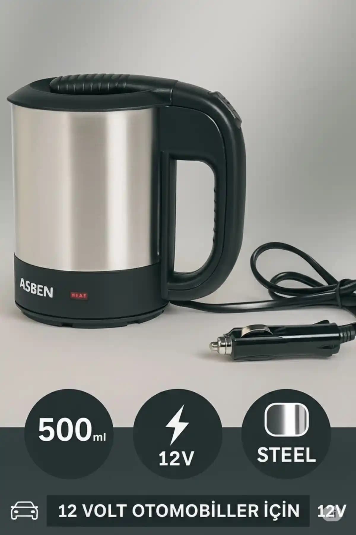 AGUILAS 12 Volt Oto Araç Kettle: Dayanıklı ve Güvenli Sıcak Su Çözümü
