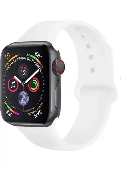Apple Watch için dayanıklı ve şık silikon spor kordonu 44mm 42mm ve 45mm uyumlu