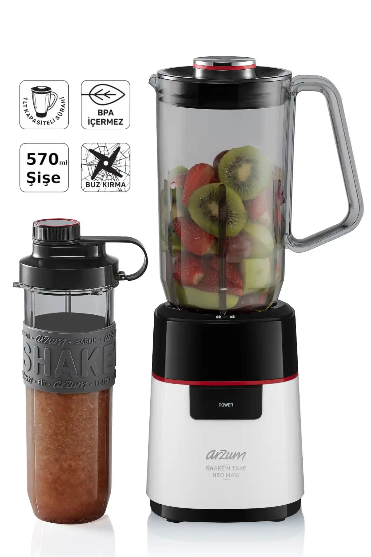 Arzum Shake'N Take Neo Maxi Blender Günlük Kullanım İçin Pratik ve Güçlü Mutfak Aleti