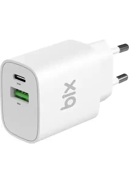 Bix BX2P38 Çift Portlu 20W PD Type-C ve USB-A Hızlı Şarj Adaptörü Özellikleri ve Kullanım Alanları