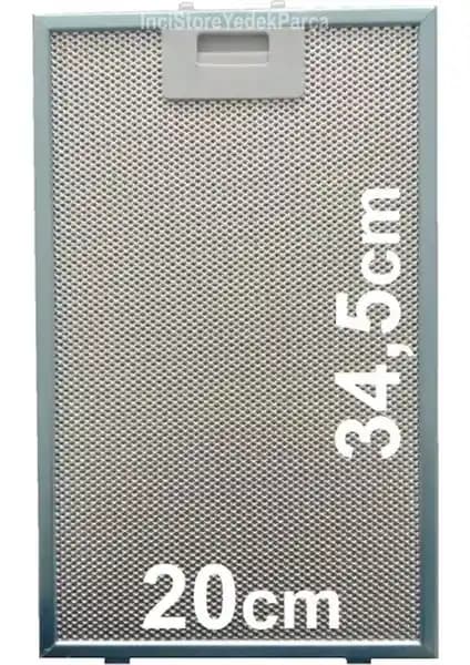 Bosch Davlumbaz Alüminyum Yağ Filtresi 20x34,5 cm dayanıklı ve yüksek performanslı filtre