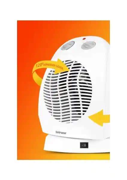 Goldmaster MARS GM-7920 Fanlı Isıtıcı: Güvenli ve Çok Yönlü 120 Derece Dönebilme Özelliği ile Etkili Isıtma Çözümü