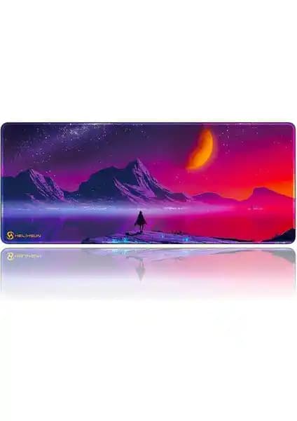 Helixsun Büyük Boy Renkli Gaming Mouse Pad 90x40 cm Dayanıklı ve Su Itici Kaplama ile