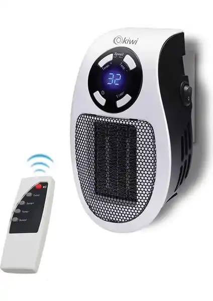 Kiwi Priz Tipi ısıtıcı fan 400 W enerji tasarrufu ve hızlı ısıtma sağlayan kompakt cihaz