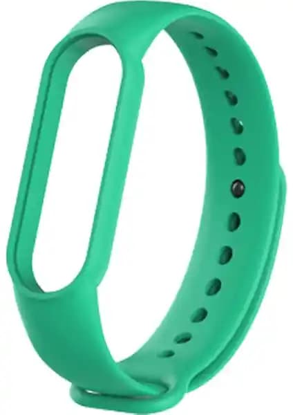 Kyver Xiaomi Mi Band 5 ve 6 Uyumlu Silikon Kordon Turkuaz Renkli Estetik ve Dayanıklı Tasarım