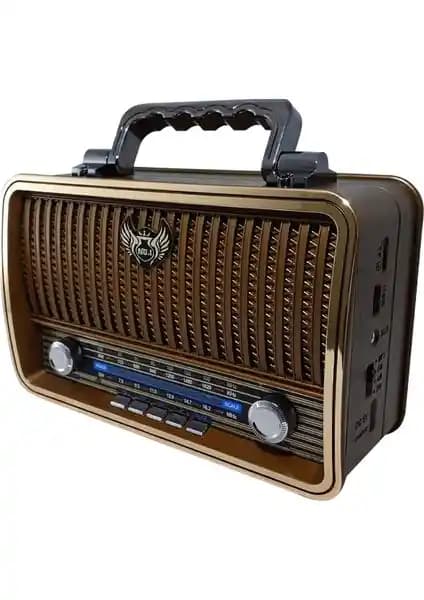 Mega MG-1909BT Nostaljik Tasarımlı Taşınabilir Radyo ve Müzik Çalar Cihazı