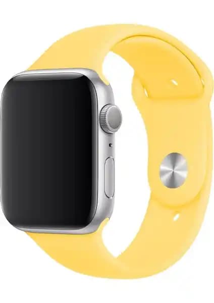 Mi7a Apple Watch Spor Silikon Kayışları 42MM 44MM 45MM Uyumlu Dayanıklı ve Renkli Tasarım