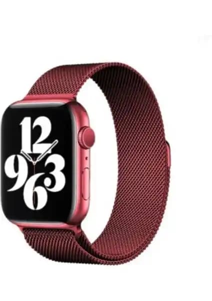 Mobilite Milano Loop Çelik Örgü Kordon Apple Watch Serisi için Uygun ve Dayanıklı Tasarım