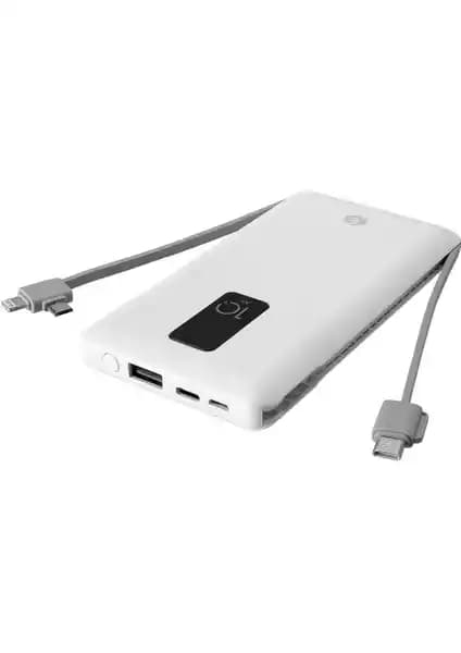 S-Link IP-T100C 10000 mAh Kablolu Powerbank: Çoklu Bağlantı ve Güçlü Kapasite Özelliği