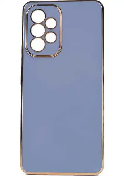 Samsung Galaxy A52 için Estetik ve Dayanıklı Parlak Kenarlı Silikon Kılıfı