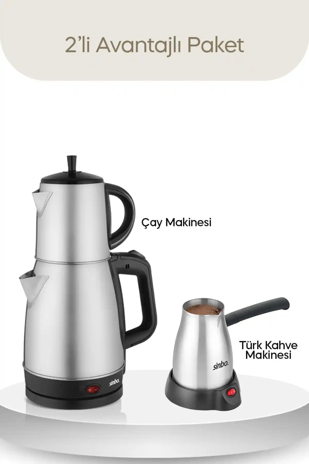 Sinbo STM-5845 Inox Çaycı ve SCM-2967 Elektrikli Türk Kahvesi Makinesi Seti İncelemesi