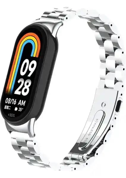 Xiaomi Mi Band 8 Uyumlu Paslanmaz Çelik Kordon Şıklık ve Dayanıklılığı Bir Arada Sunar