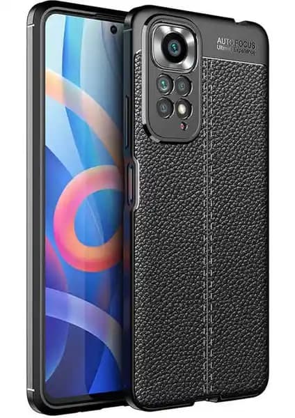 Xiaomi Redmi Note 11 için Deri Görünümünde Silikon Kılıf Şıklık ve Koruma Sağlar