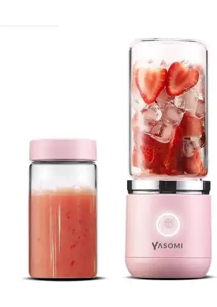 Yasomi Taşınabilir Kablosuz Cam El Blenderi Pembe: Pratik ve Estetik Mutfak Aleti