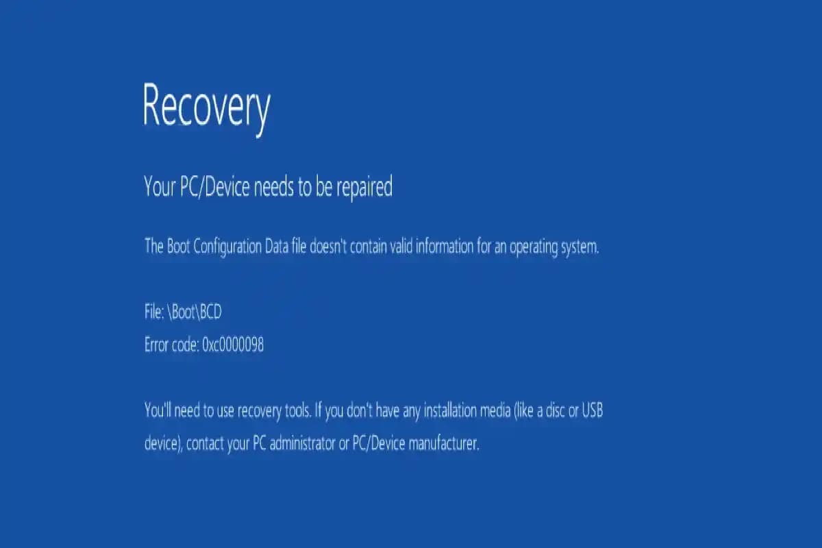 PC Açılmıyor ve 0xc0000098 Hatası: Nedenleri, Teşhisi ve Çözüm Yöntemleri