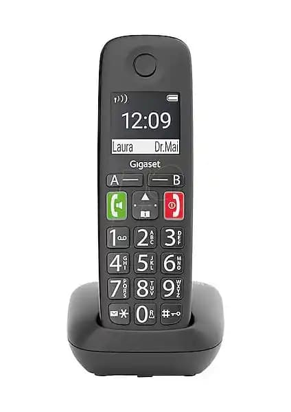 Gigaset E290 Geniş Ekran Siyah DECT Telefonu Günlük Kullanım İçin Uygun ve Dayanıklı