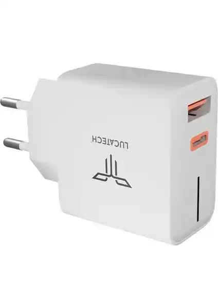 Lucatech 45W Hızlı Şarj Adaptörü Xiaomi Oppo Huawei Uyumlu Güvenli ve Çoklu Girişli