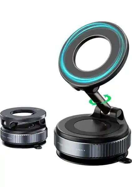 Moveteck K007 MagSafe Uyumlu Vakum ve Manyetik Teknoloji ile Güçlü Telefon Tutucu