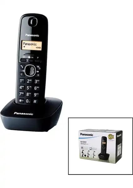 Panasonic KX-TG1611 Siyah Kablosuz Dijital Telefon Şık Tasarım ve Yüksek Performans