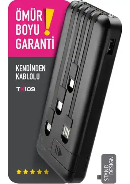 Powerway 10.000 mAh Kablolu Dijital Göstergeli Powerbank İncelemesi