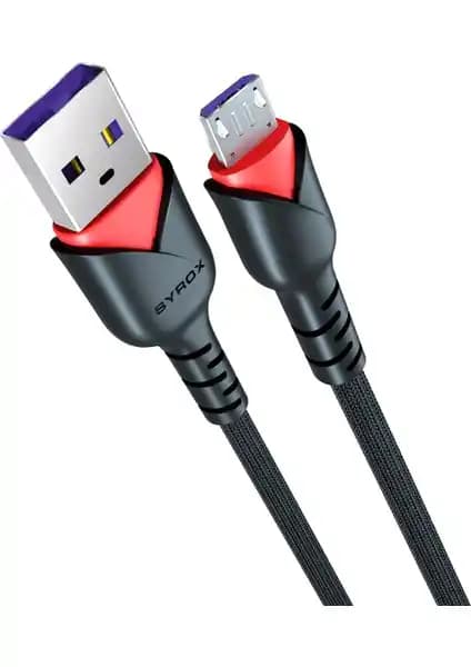 Syrox C91 Micro USB Şarj ve Veri Kablosu: Dayanıklı ve Hızlı Kullanım İçin Tasarlandı