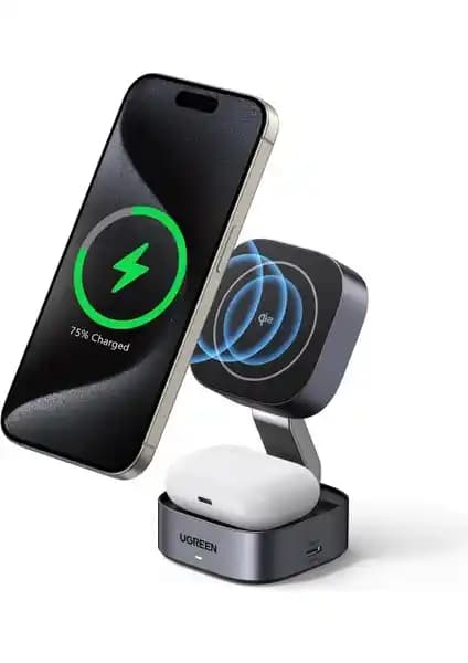 Ugreen 35316 Kablosuz Şarj Standı: Kompakt Tasarım ve Hızlı Şarj Özellikleri