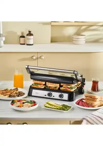 Karaca Inox Toastmate Grill Zaman Ayarlı 2000W 6 Dilim Kapasiteli Tost ve Izgara Cihazı