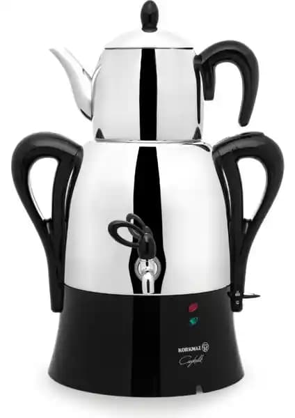 Korkmaz A341-04 Çaykolik Siyah 2000 W ile Çayşef InoxSatin Semaver Karşılaştırması