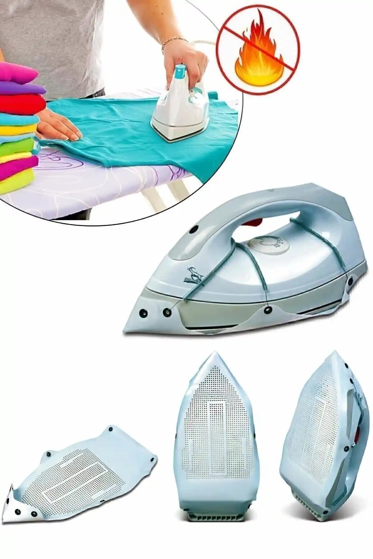 Overlok Tasarımlı Yanma Önleyici Teflon Ütü Altlığı: Ev Tipi Kullanıma Uygun ve Güvenli