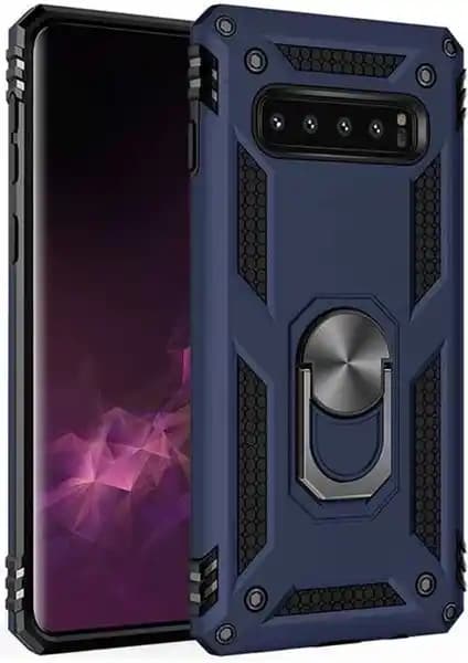 Aqua Aksesuar Galaxy S10 Plus Kılıfı: Tank Zırh ve 360° Yüzük Aparatıyla Güvenli Koruma