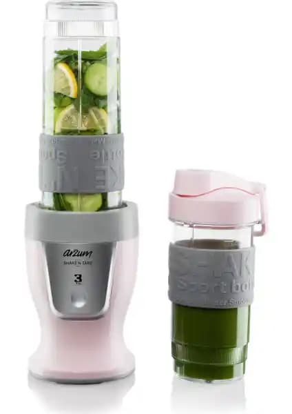 Arzum AR1032 Shake’N Take Kişisel Blender - Pembe, 300 W Taşınabilir Tek Tuşla Kullanım