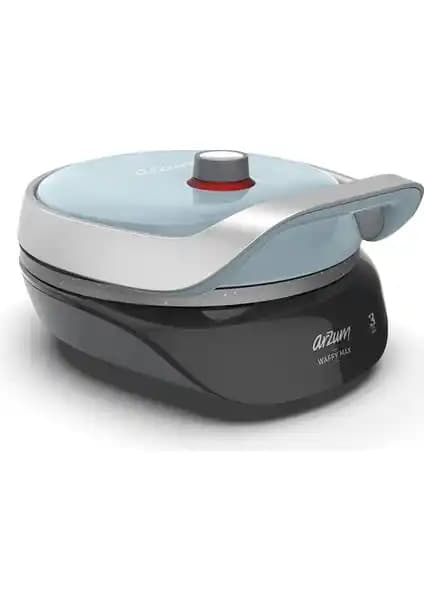 Arzum AR2033 Waffy Max Waffle Makinesi: Misty Renkli, Kompakt Tasarım Yapışmaz Plakalar