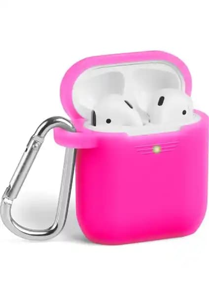 Bilişim Akademi AirPods Silikon Kılıfı 1. ve 2. Nesil – Fuşya, Koruma ve Taşıma