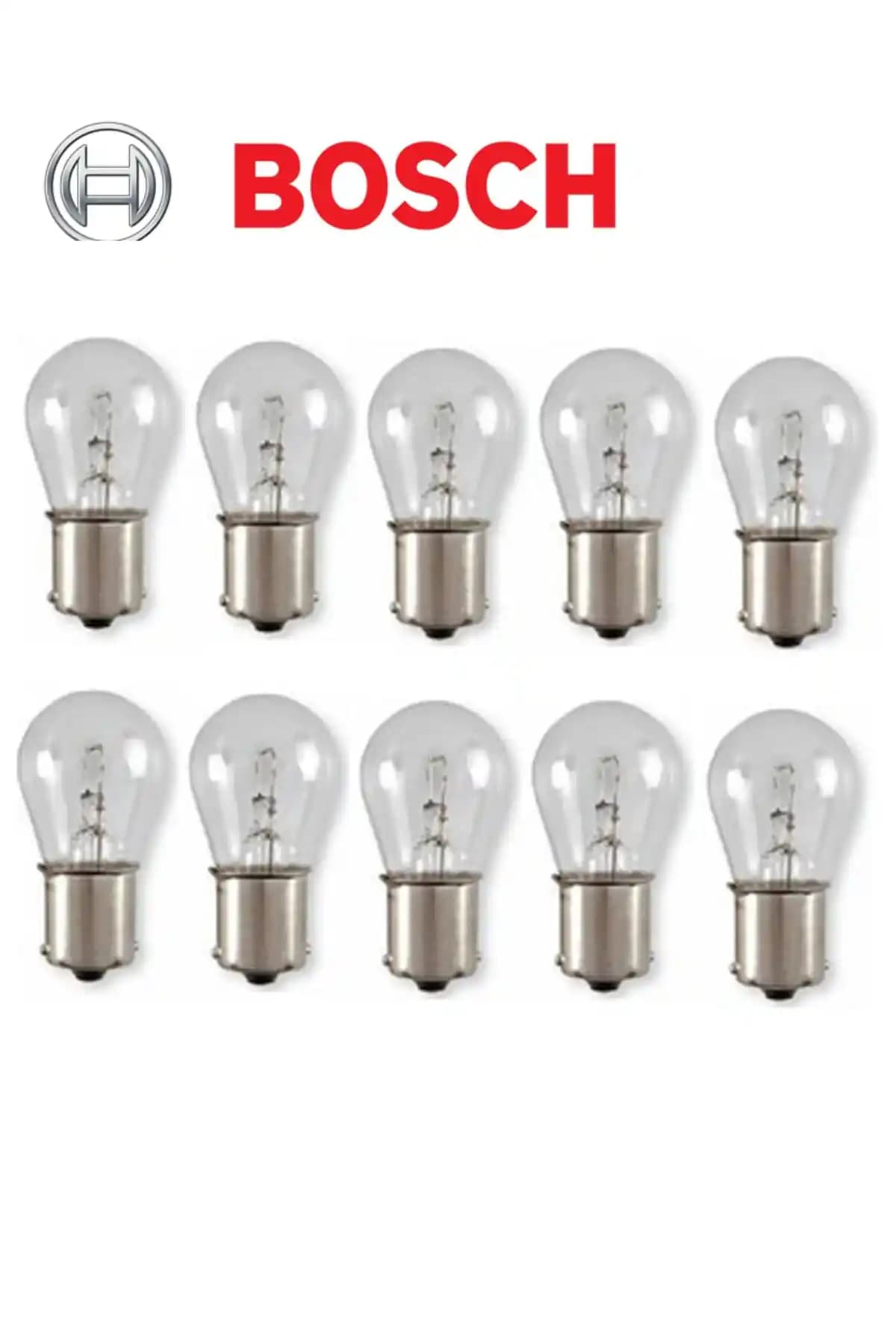 Bosch 24V LED Stop ve Sinyal Ampulleri, P21W, 10 Adet Paket, Evrensel Uyumlu