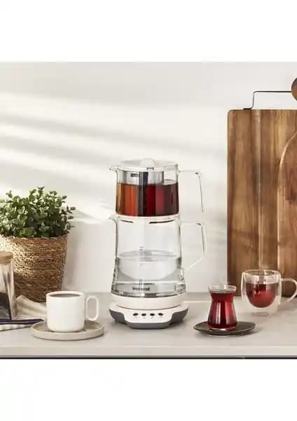 Homend Royaltea 1749H Konuşan Cam Çay Makinesi – 1 L Demlik, 1,5 L Su Kapasitesi