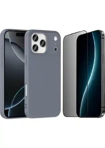 iPhone 17 Pro Max için Zore Mara Lansman Kapak ve Hayalet Ekran Koruyucu Kılıf Seti