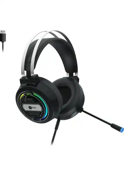 Lecoo HT401 Kablolu USB 2.0 RGB LED Aydınlatmalı Oyuncu Kulaklığı Siyah – Ses ve Konfor