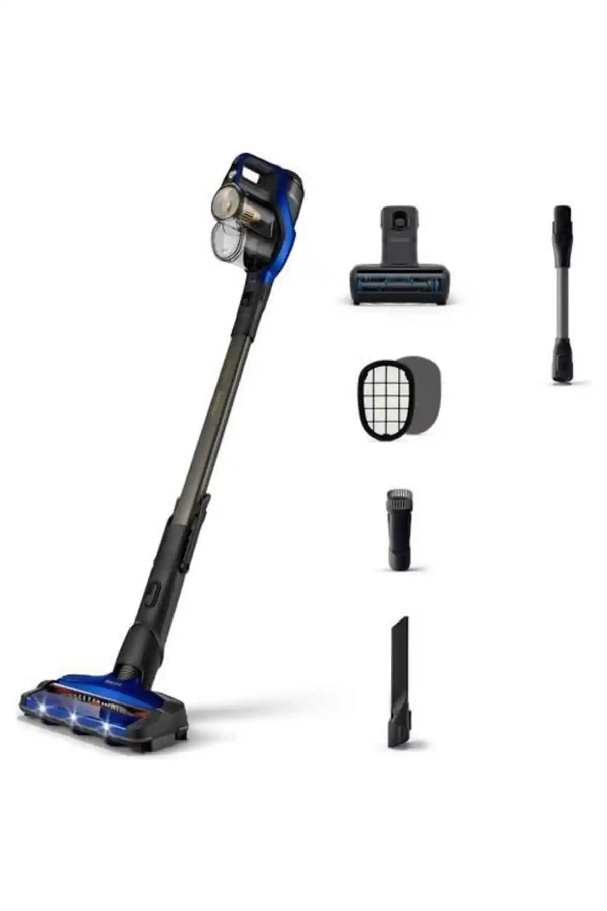 Philips XC8049/01 Kablosuz Dikey Süpürge: Işıklı Başlık ve Turbo Modlu Temizlik