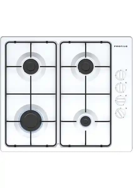 Profilo OB36P2B82D Beyaz Emaye Ankastre Gazlı Ocak – Dört Gözlü, Dayanıklı ve Kolay Temizli