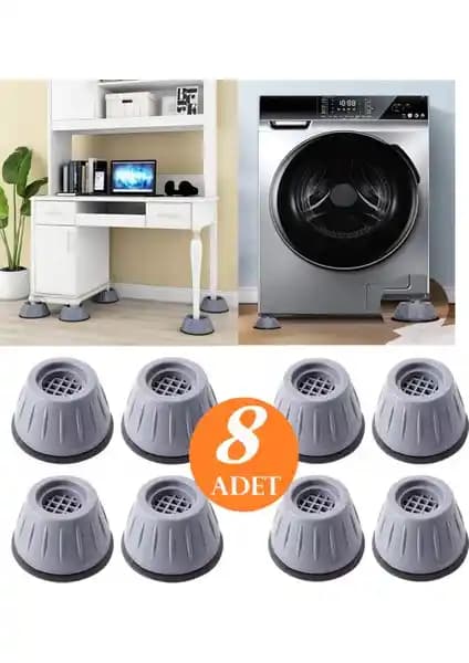 Tineke 8'li Çamaşır Makinesi Titreşim Önleyici Ayaklar Kaydırmaz Vantuzlu Stoper İnceleme