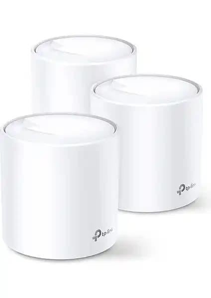 TP-Link DECO X20 Üçlü Mesh Wi‑Fi Sistemi: İç Mekanda Tüm Evi Kapsayan Wi‑Fi 6 AX1800