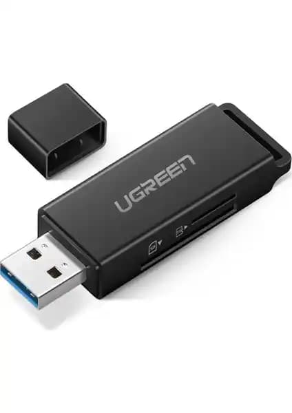 Ugreen USB 3.0 SD ve Micro SD Kart Okuyucu Siyah: Taşınabilirlik ve Hızlı Dosya Aktarımı