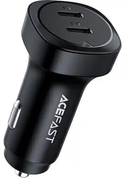 Acefast 72W 2X USB-C Araç Şarj Adaptörü Yüksek Hızlı ve Güvenli Şarj Sağlar