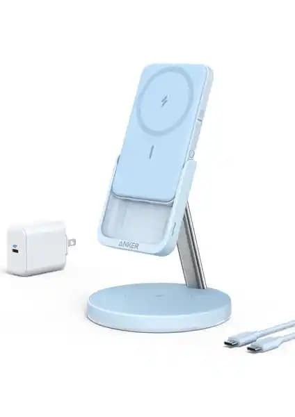 Anker PowerWave MagGo 2-in-1 Kablosuz Şarj Standı: Taşınabilirlik ve Güç Bir Arada