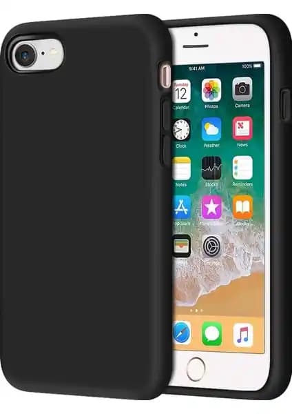 Apple iPhone 7/8/SE 2020 Silikon Kılıf Siyah Kalite ve Koruma Bir Arada