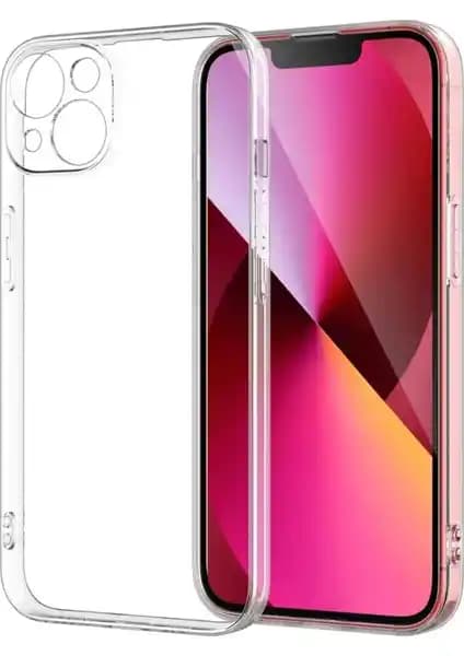 Fibaks Apple iPhone 13 Uyumlu Şeffaf Silikon Kılıf İnce ve Dayanıklı Koruma Sağlar