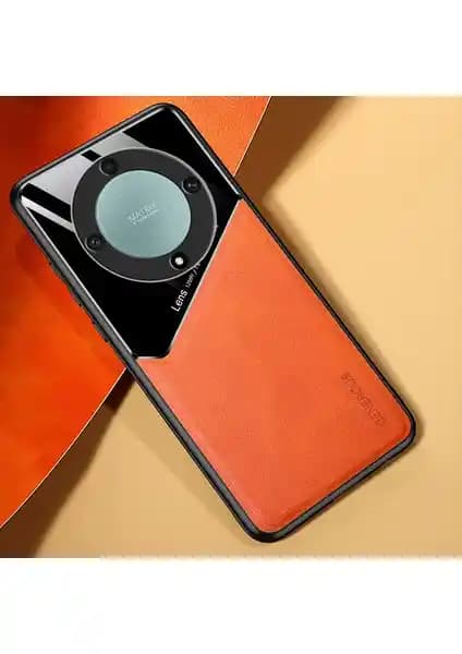 Honor X9A için Şık ve Dayanıklı Manyetik Emme Dikiş Deri Kılıfı