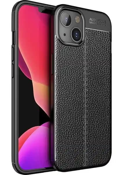 KNY Apple iPhone 13 Deri Desenli Lux Niss Silikon Kılıfı Şık ve Koruyucu Tasarım