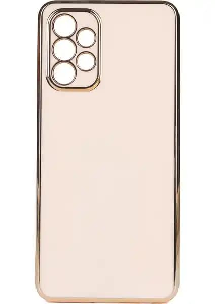 Kvy Samsung Galaxy A72 Parlak Kenarlı Silikon Kılıfı Şıklık ve Koruma Bir Arada