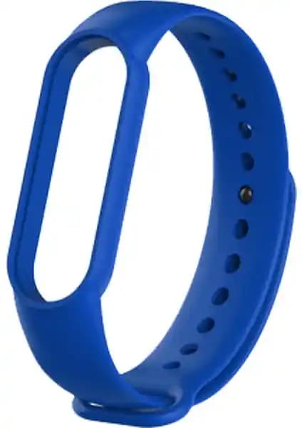 Kyver Koyu Mavi Silikon Kordon Xiaomi Mi Band 5 ve 6 için dayanıklı ve şık aksesuar